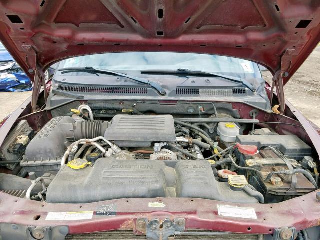 1B7HG48N02S656874 - 2002 DODGE DAKOTA QUA BURGUNDY photo 7