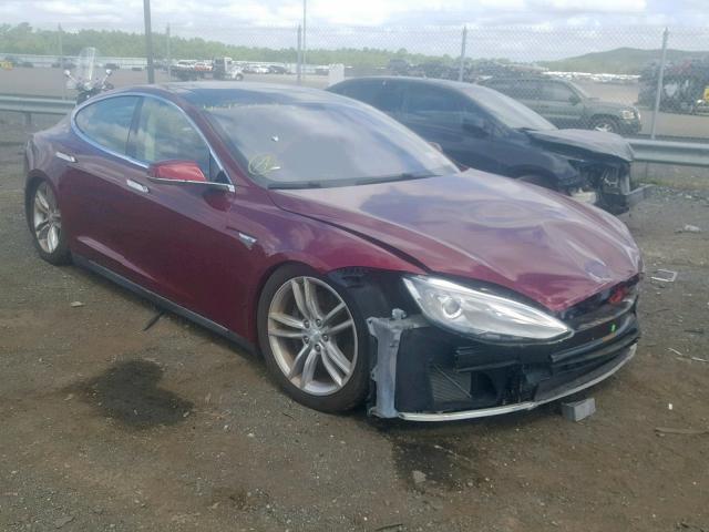 5YJSA1DP9CFS00562 - 2012 TESLA MODEL S BURGUNDY photo 1