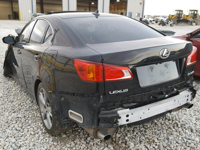 JTHBE5C2XA5024832 - 2010 LEXUS IS 350 BLACK photo 3