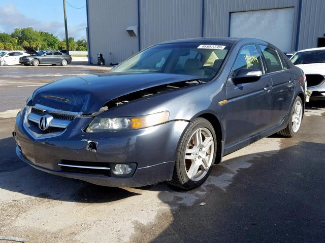 19UUA66207A021589 - 2007 ACURA TL GRAY photo 2