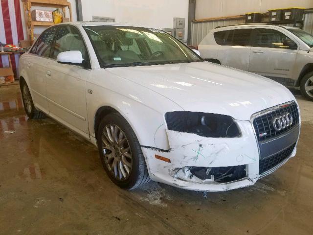 WAUAF78EX8A168999 - 2008 AUDI A4 2.0T WHITE photo 1