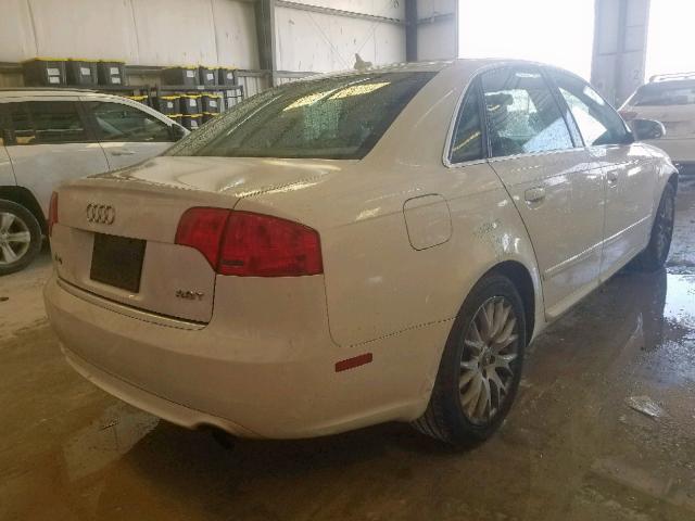 WAUAF78EX8A168999 - 2008 AUDI A4 2.0T WHITE photo 4