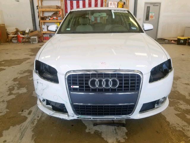 WAUAF78EX8A168999 - 2008 AUDI A4 2.0T WHITE photo 9