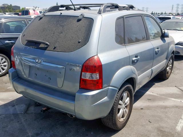 KM8JN12D27U633559 - 2007 HYUNDAI TUCSON SE TURQUOISE photo 4