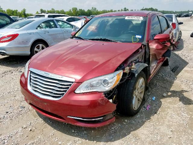 1C3CCBBBXCN107535 - 2012 CHRYSLER 200 TOURIN BURGUNDY photo 2