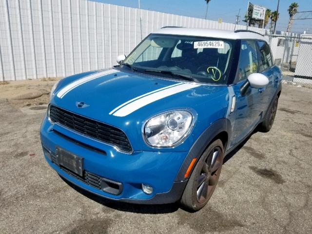 WMWZC5C59BWM11378 - 2011 MINI COOPER S C BLUE photo 2