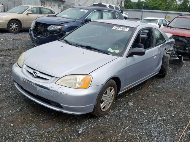 1HGEM21523L070295 - 2003 HONDA CIVIC LX SILVER photo 2