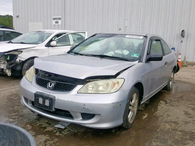 1HGEM22104L009072 - 2004 HONDA CIVIC DX V SILVER photo 2