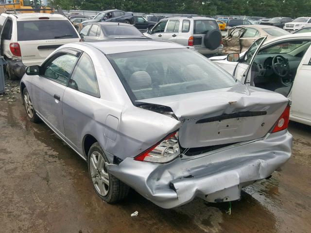 1HGEM22104L009072 - 2004 HONDA CIVIC DX V SILVER photo 3