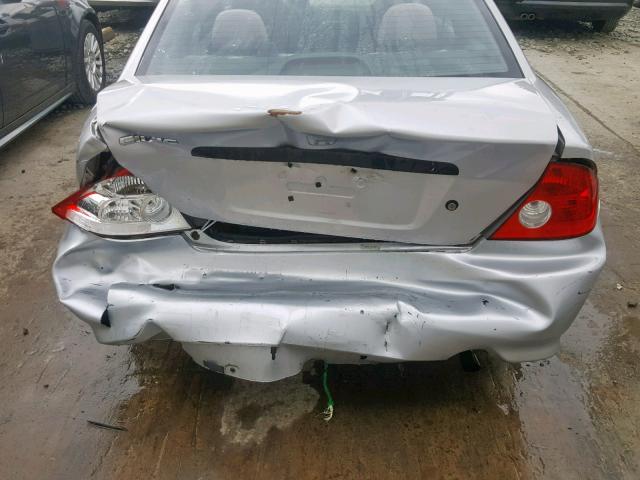 1HGEM22104L009072 - 2004 HONDA CIVIC DX V SILVER photo 9