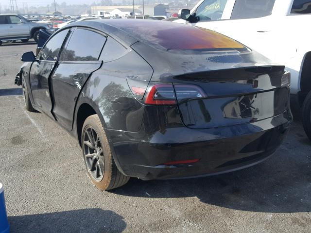 5YJ3E1EA7JF006600 - 2018 TESLA MODEL 3 BLACK photo 3