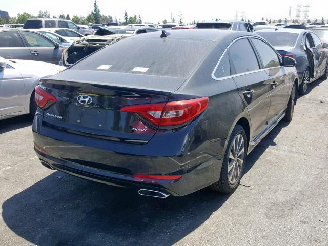 5NPE34AF9FH106336 - 2015 HYUNDAI SONATA SPO BLACK photo 4