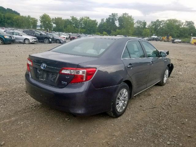 4T1BD1FK4CU008848 - 2012 TOYOTA CAMRY HYBR GRAY photo 4