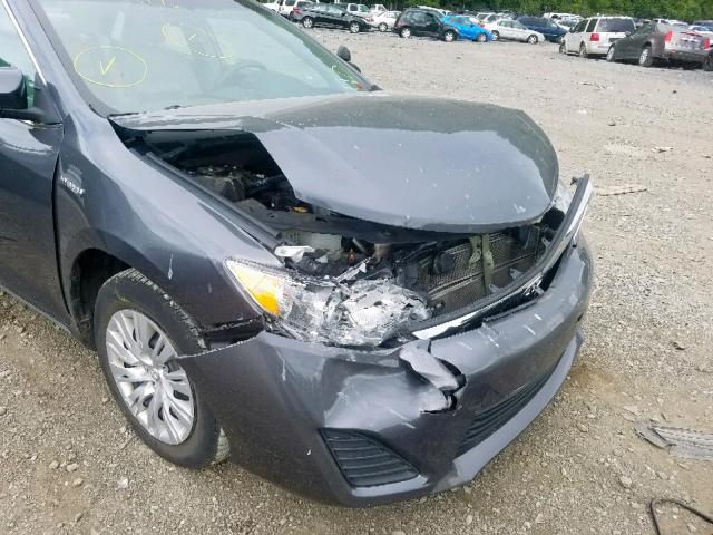 4T1BD1FK4CU008848 - 2012 TOYOTA CAMRY HYBR GRAY photo 9