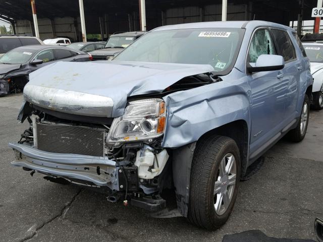 2GKALMEK7F6229955 - 2015 GMC TERRAIN SL BLUE photo 2