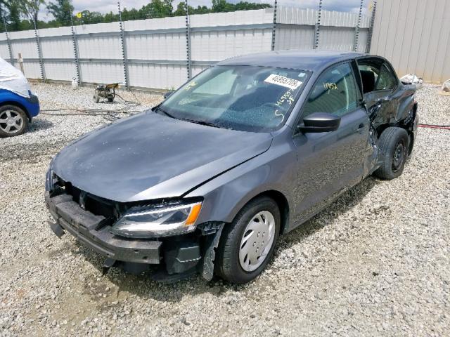 3VW2K7AJ6BM337501 - 2011 VOLKSWAGEN JETTA BASE GRAY photo 2