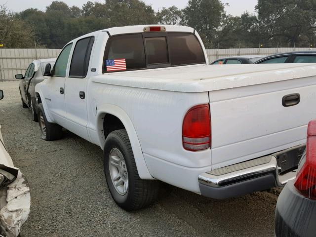 1B7GG2AX71S143597 - 2001 DODGE DAKOTA QUA WHITE photo 3