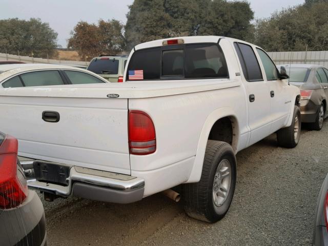 1B7GG2AX71S143597 - 2001 DODGE DAKOTA QUA WHITE photo 4