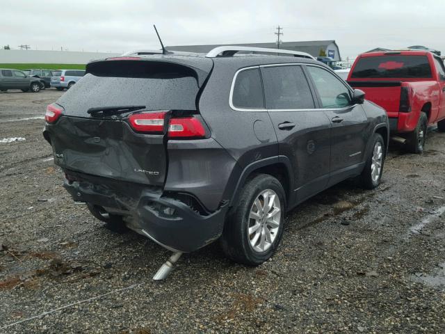 1C4PJMDSXEW266130 - 2014 JEEP CHEROKEE L GRAY photo 4