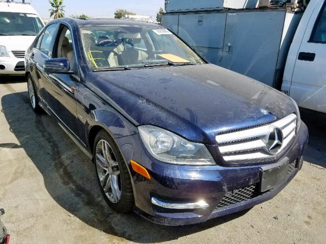 WDDGF4HB1CR228363 - 2012 MERCEDES-BENZ C 250 BLUE photo 1