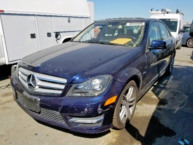 WDDGF4HB1CR228363 - 2012 MERCEDES-BENZ C 250 BLUE photo 2