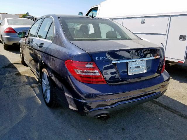 WDDGF4HB1CR228363 - 2012 MERCEDES-BENZ C 250 BLUE photo 3