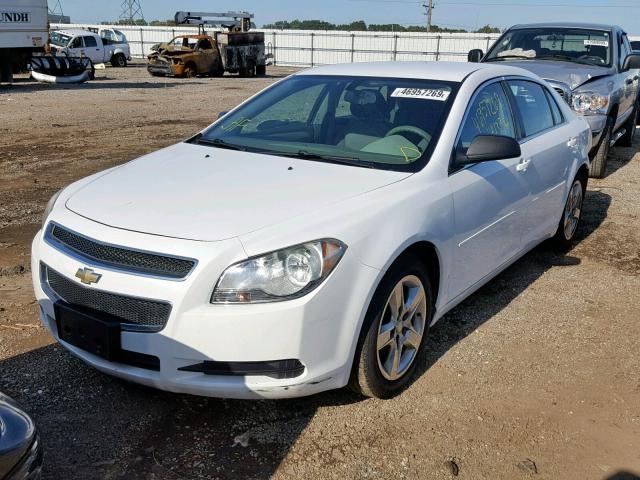 1G1ZB5EB0AF247177 - 2010 CHEVROLET MALIBU LS WHITE photo 2