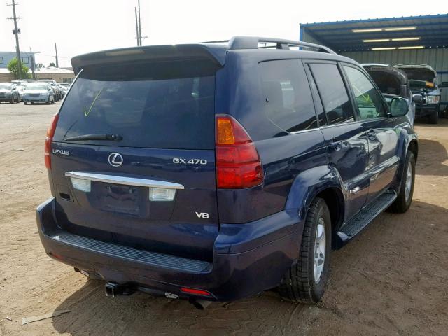 JTJBT20X470134350 - 2007 LEXUS GX 470 BLUE photo 4