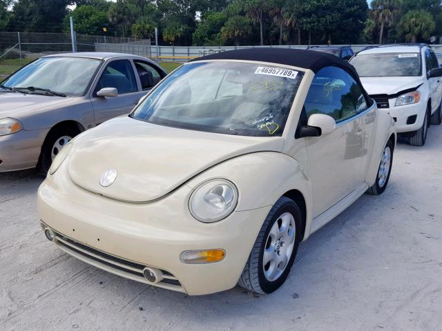 3VWCK21Y83M317577 - 2003 VOLKSWAGEN NEW BEETLE Creme Foto 2