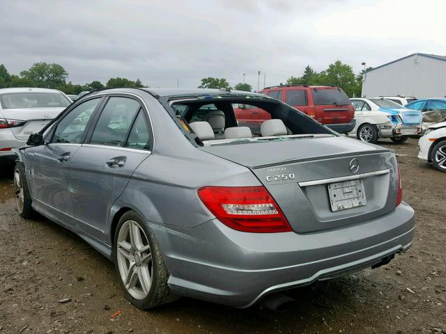 WDDGF4HBXCA605786 - 2012 MERCEDES-BENZ C 250 SILVER photo 3