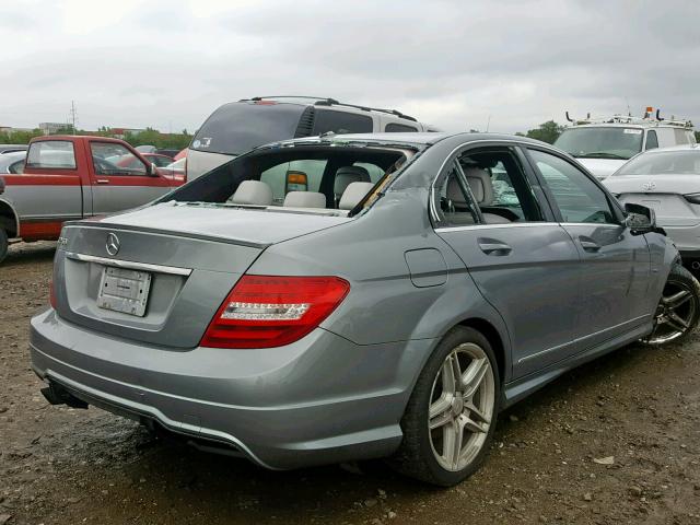 WDDGF4HBXCA605786 - 2012 MERCEDES-BENZ C 250 SILVER photo 4