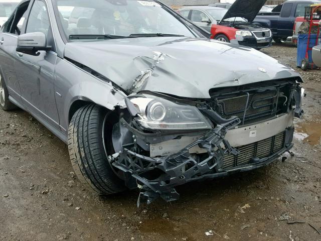 WDDGF4HBXCA605786 - 2012 MERCEDES-BENZ C 250 SILVER photo 9