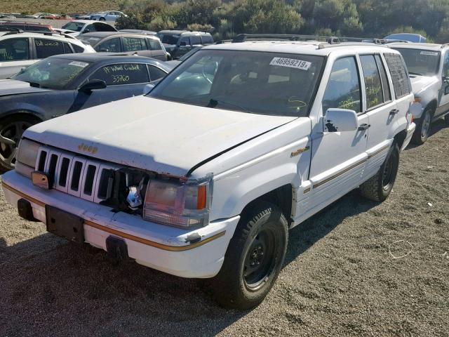 1J4GZ78Y2PC544235 - 1993 JEEP GRAND CHER WHITE photo 2