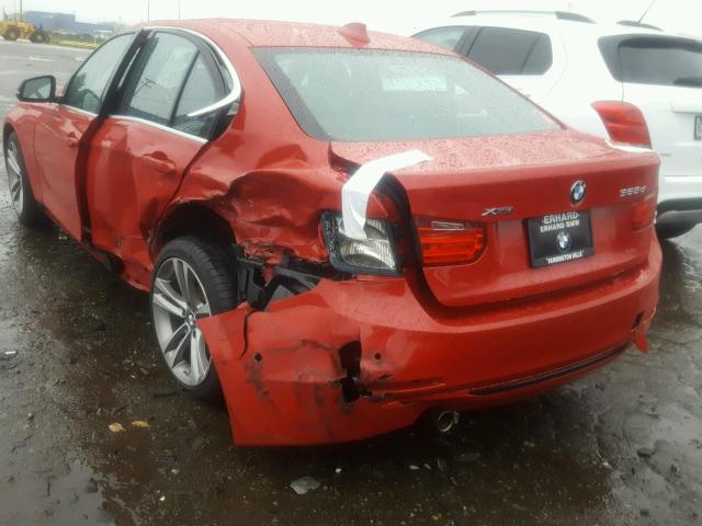 WBA3D5C51FK290426 - 2015 BMW 328 D RED photo 3