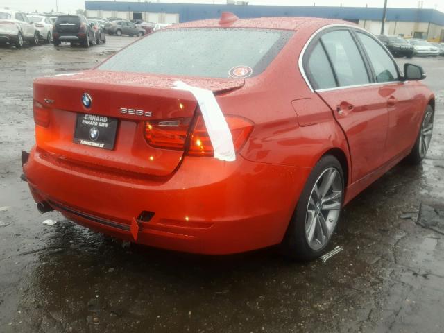 WBA3D5C51FK290426 - 2015 BMW 328 D RED photo 4