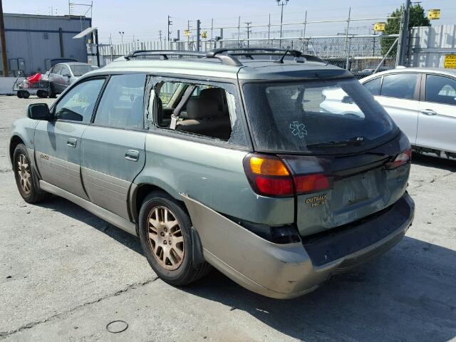 4S3BH806537659286 - 2003 SUBARU LEGACY OUT GREEN photo 3