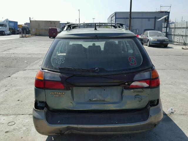 4S3BH806537659286 - 2003 SUBARU LEGACY OUT GREEN photo 9