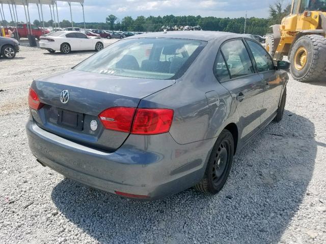 3VW2K7AJ9CM393837 - 2012 VOLKSWAGEN JETTA BASE SILVER photo 4