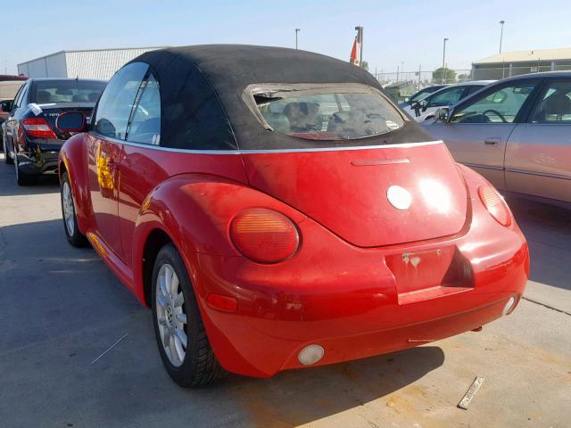 3VWCM31Y05M365822 - 2005 VOLKSWAGEN NEW BEETLE Qırmızı foto 3