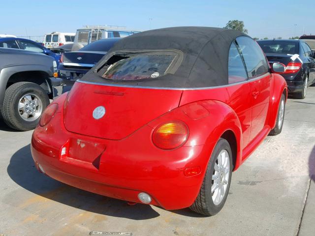 3VWCM31Y05M365822 - 2005 VOLKSWAGEN NEW BEETLE Qırmızı foto 4