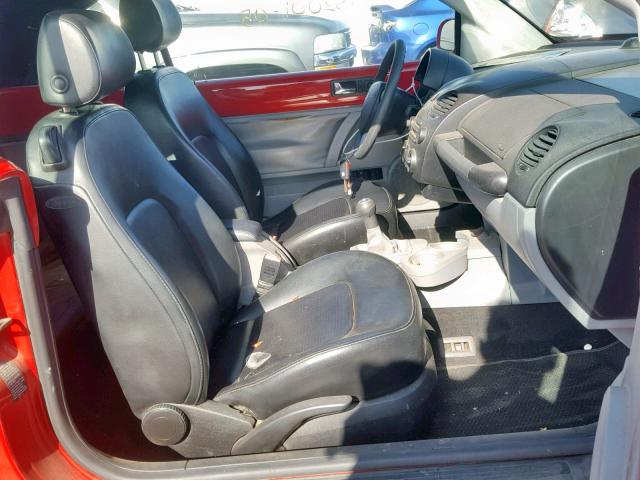 3VWCM31Y05M365822 - 2005 VOLKSWAGEN NEW BEETLE Qırmızı foto 5