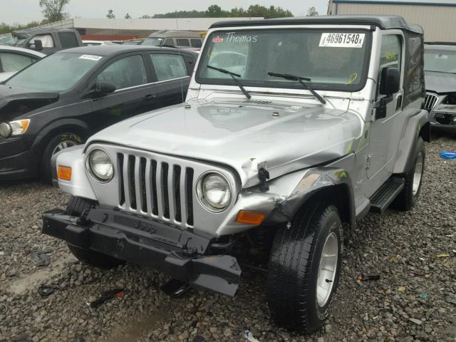 1J4FA49S94P729169 - 2004 JEEP WRANGLER / SILVER photo 2