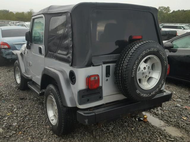 1J4FA49S94P729169 - 2004 JEEP WRANGLER / SILVER photo 3