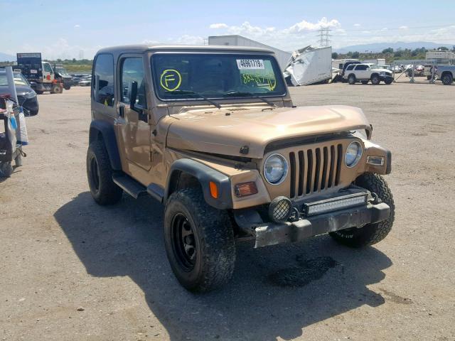 1J4FA49S8YP747488 - 2000 JEEP WRANGLER / GOLD photo 1