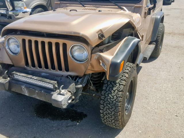 1J4FA49S8YP747488 - 2000 JEEP WRANGLER / GOLD photo 9