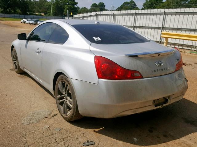 JNKCV64E58M126610 - 2008 INFINITI G37 BASE SILVER photo 3