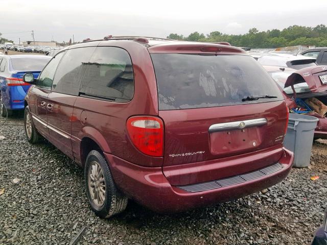 2C8GT64LX3R160683 - 2003 CHRYSLER TOWN & COU RED photo 3