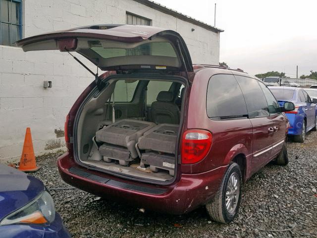 2C8GT64LX3R160683 - 2003 CHRYSLER TOWN & COU RED photo 4