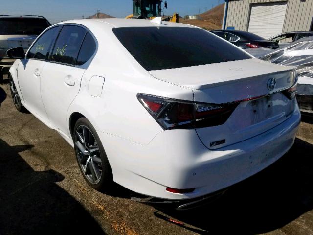 JTHBZ1BL0GA000627 - 2016 LEXUS GS 350 BAS WHITE photo 3