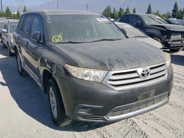 5TDZA3EH2BS012557 - 2011 TOYOTA HIGHLANDER BLACK photo 1